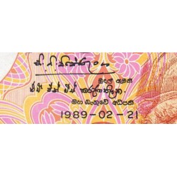 Sri-Lanka - Pick 99c - 100 rupees - Série C/53 - 21/02/1989 - Etat : NEUF