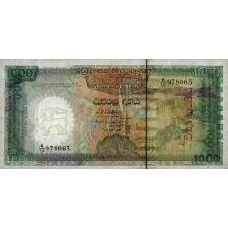 Sri-Lanka - Pick 101b - 1'000 rupees - Série A/12 - 21/02/1989 - Etat : pr.NEUF