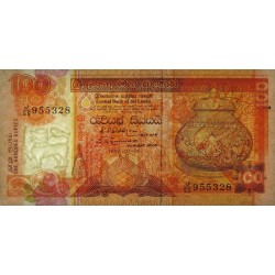 Sri-Lanka - Pick 105A - 100 rupees - Série J/55 - 01/01/1992 - Etat : TTB+