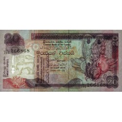 Sri-Lanka - Pick 109e - 20 rupees - Série L/396 - 03/07/2006 - Etat : NEUF