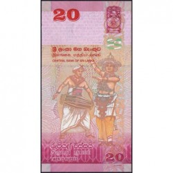 Sri-Lanka - Pick 123a - 20 rupees - Série W/29 - 01/01/2010 - Etat : NEUF