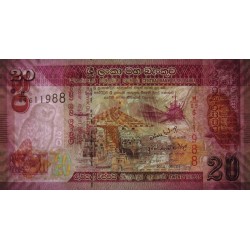 Sri-Lanka - Pick 123a - 20 rupees - Série W/69 - 01/01/2010 - Etat : NEUF