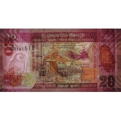 Sri-Lanka - Pick 123c - 20 rupees - Série W/304 - 04/02/2015 - Etat : NEUF