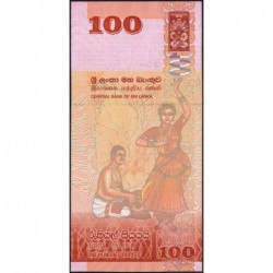 Sri-Lanka - Pick 125a - 100 rupees - Série U/70 - 01/01/2010 - Etat : NEUF