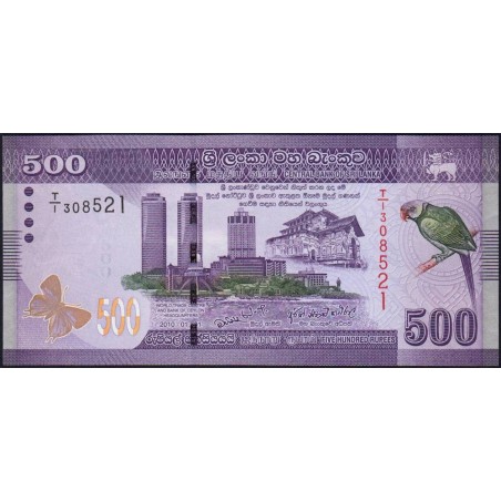 Sri-Lanka - Pick 126a - 500 rupees - Série T/1 - 01/01/2010 - Etat : NEUF