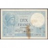 F 07-01 - 02/02/1939 - 10 francs - Minerve modifié - Série E.68716 - Etat : TB-
