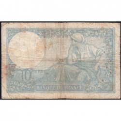F 07-02 - 06/04/1939 - 10 francs - Minerve modifié - Série D.69213 - Etat : TB-