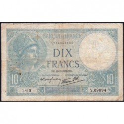 F 07-03 - 19/05/1939 - 10 francs - Minerve modifié - Série V.69394 - Etat : B+