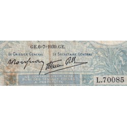 F 07-04 - 06/07/1939 - 10 francs - Minerve modifié - Série L.70085 - Etat : TB-
