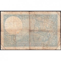 F 07-07 - 14/09/1939 - 10 francs - Minerve modifié - Série O.72192 - Etat : B