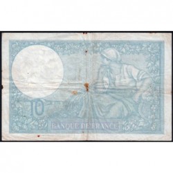 F 07-10 - 05/10/1939 - 10 francs - Minerve modifié - Série U.73691 - Etat : TTB