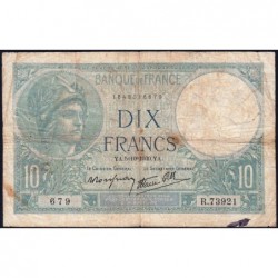 F 07-10 - 05/10/1939 - 10 francs - Minerve modifié - Série R.73921 - Etat : B