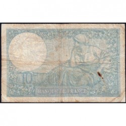 F 07-12 - 19/10/1939 - 10 francs - Minerve modifié - Série J.75068 - Etat : B
