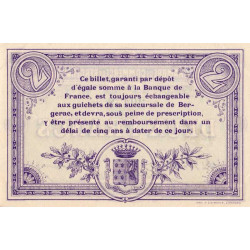 Bergerac - Pirot 24-6 variété - 2 francs - 05/10/1914 - Etat : SPL