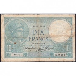 F 07-14 - 02/11/1939 - 10 francs - Minerve modifié - Série E.76156 - Etat : B