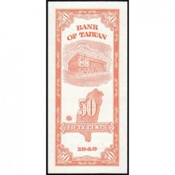 Chine - Taiwan - Pick 1949b - 50 cents - Série K Y - 1949 - Etat : NEUF