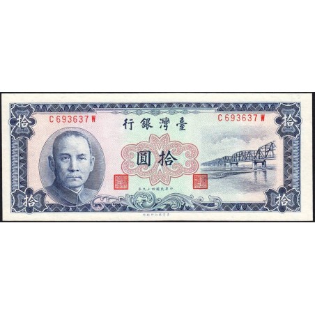 Chine - Taiwan - Pick 1969 - 10 yüan - Série C W - 1960 - Etat : NEUF
