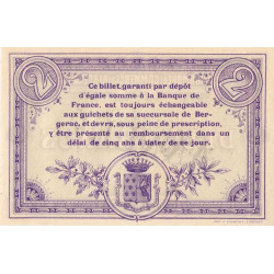 Bergerac - Pirot 24-7 - 2 francs - 05/10/1914 - Annulé - Etat : NEUF