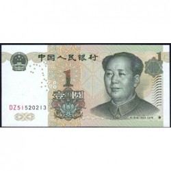 Chine - Banque Populaire - Pick 895a - 1 yüan - Série DZ51 - 1999 - Etat : NEUF