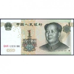 Chine - Banque Populaire - Pick 895b - 1 yüan - Série Q9X1 - 1999 - Etat : NEUF