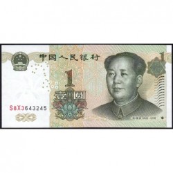 Chine - Banque Populaire - Pick 895b - 1 yüan - Série S8X3 - 1999 - Etat : NEUF
