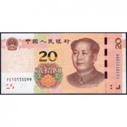 Chine - Banque Populaire - Pick 915 - 20 yüan - Série FE10 - 2019 - Etat : NEUF