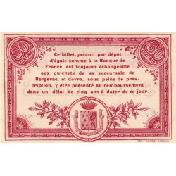 Bergerac - Pirot 24-10 - 50 centimes - Série D - 05/10/1914 - Etat : SPL