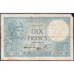 F 07-15 - 26/09/1940 - 10 francs - Minerve modifié - Série S.76332 - Etat : B