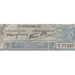 F 07-16 - 10/10/1940 - 10 francs - Minerve modifié - Série T.77367 - Etat : B+