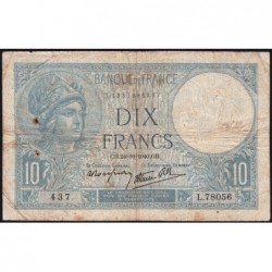 F 07-18 - 24/10/1940 - 10 francs - Minerve modifié - Série L.78056 - Etat : B