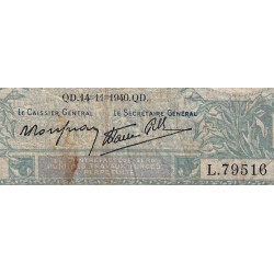 F 07-20 - 14/11/1940 - 10 francs - Minerve modifié - Série L.79516 - Etat : B