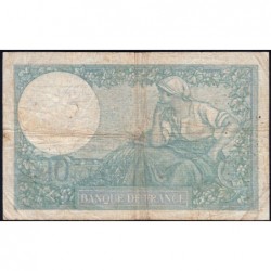 F 07-21 - 21/11/1940 - 10 francs - Minerve modifié - Série O.80192 - Etat : B+