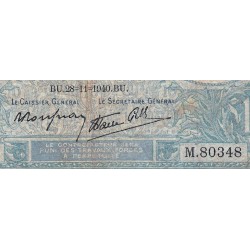 F 07-22 - 28/11/1940 - 10 francs - Minerve modifié - Série M.80348 - Etat : B