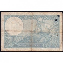F 07-22 - 28/11/1940 - 10 francs - Minerve modifié - Série Q.80518 - Etat : B