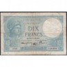 F 07-22 - 28/11/1940 - 10 francs - Minerve modifié - Série Y.80584 - Etat : B