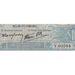 F 07-22 - 28/11/1940 - 10 francs - Minerve modifié - Série Y.80584 - Etat : B