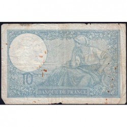 F 07-22 - 28/11/1940 - 10 francs - Minerve modifié - Série A.80638 - Etat : B