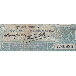 F 07-22 - 28/11/1940 - 10 francs - Minerve modifié - Série V.80685 - Etat : B