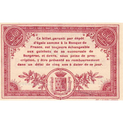 Bergerac - Pirot 24-11 variété - 50 centimes - Série R - 05/10/1914 - Etat : NEUF