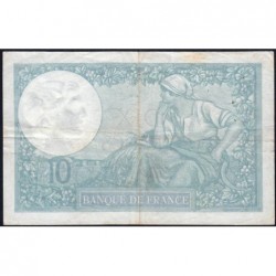 F 07-24 - 12/12/1940 - 10 francs - Minerve modifié - Série W.81816 - Remplacement - Etat : TTB+