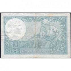 F 07-24 - 12/12/1940 - 10 francs - Minerve modifié - Série W.81816  (remplacement) - Etat : TTB+