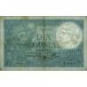 F 07-24 - 12/12/1940 - 10 francs - Minerve modifié - Série W.81816  (remplacement) - Etat : TTB+