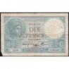 F 07-25 - 26/12/1940 - 10 francs - Minerve modifié - Série U.82338 - Etat : B