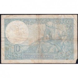 F 07-25 - 26/12/1940 - 10 francs - Minerve modifié - Série U.82338 - Etat : B