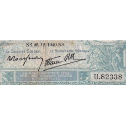 F 07-25 - 26/12/1940 - 10 francs - Minerve modifié - Série U.82338 - Etat : B