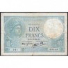 F 07-25 - 26/12/1940 - 10 francs - Minerve modifié - Série A.82419 - Etat : TB-