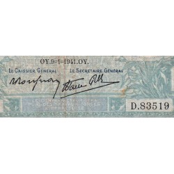 F 07-27 - 09/01/1941 - 10 francs - Minerve modifié - Série D.83519 - Etat : B