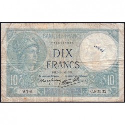 F 07-27 - 09/01/1941 - 10 francs - Minerve modifié - Série C.83532 - Etat : B