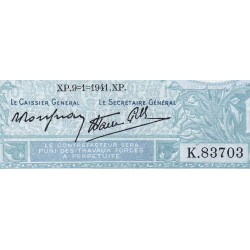 F 07-27 - 09/01/1941 - 10 francs - Minerve modifié - Série K.83703 - Etat : SUP+ à SPL