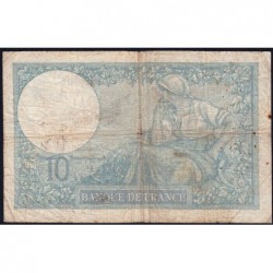 F 07-28 - 16/01/1941 - 10 francs - Minerve modifié - Série O.84102 - Etat : B+